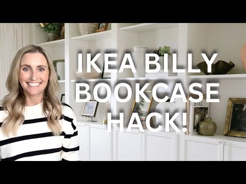 IKEA Billy Bookcase Hack - DIY Built-In Shelves Tutorial