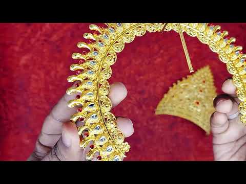 Mastak Shringar Mukut for Deity (For The Head Size-8.5 INCHES) video