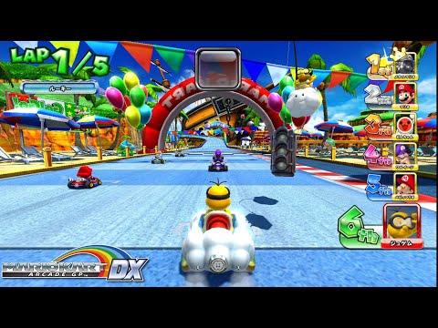 Mario Kart Arcade GP DX 1.18 (Arcade) Gameplay Walkthrough [Part 2] Mario Cup Mirror Longplay