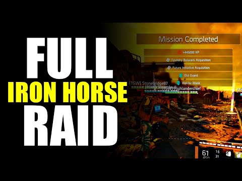 The Division 2: FULL IRON HORSE RAID WITH ALL BACKPACK TROPHIES & RAID KEYS!