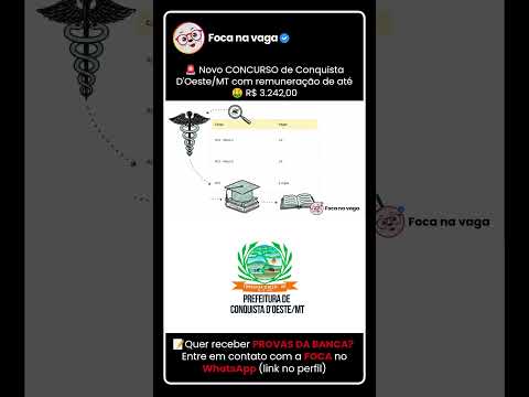 PREFEITURA DE CONQUISTA D'OESTE/MT: EDITAL PUBLICADO!