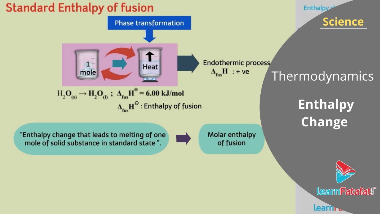 Thermodynamics Class 11 Chemistry Chapter 6 - Enthalpy Change