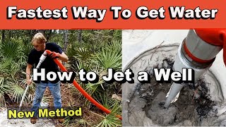 Fastest Way To Get Water - NEW METHOD - How to Jet Drill a Well using a Mud Pump and Pressure Washer