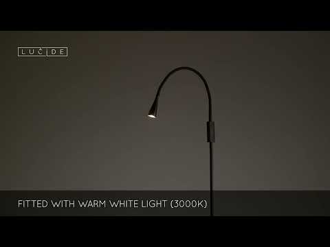 Lucide 18756/03/30 - LED Dimmable flexible touch floor lamp ZOZY LED/4W/230V black
