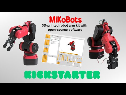 MiKoBots a 3d printed robot arm launched on Kickstarter