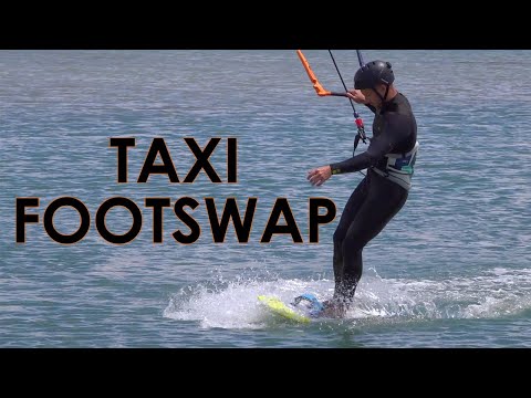 Kite Foil: Taxi Footswap (switching stance tutorial)