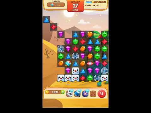 Jewel Match King Level 97 - Walkthrough ( No Booster )