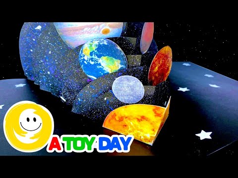 DIY Pop-Up PLANETS card | How to make Pop-Up Planets CARD | Planets Order Craft | 8 Planets for kid