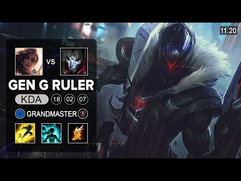 Gen G Ruler Jhin ADC vs Samira - EUW Grandmaster - Season 11 Patch 11.20