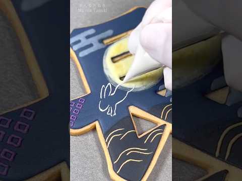 九月をイメージしてアイシングクッキーを作りました🌾 #shorts