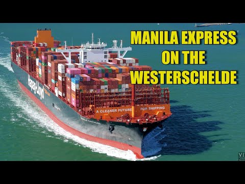 Manila Express on the Western Scheldt / Dlog-M Mavic 3 Pro camera vergelijk!