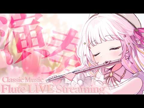 【#フルート  】音大卒Vがお届けするクラシック演奏！夜に元気と癒しをお届け！🪈🎀作業やBGMにどうぞ🌙#bgm  #vtuber #live2d