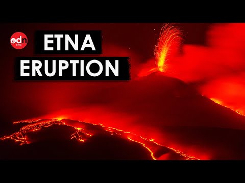 Europe’s Largest Volcano Mount Etna Erupts With Dazzling Lava Display