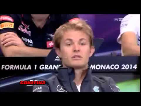 Funny moment with Nico in Press Conference - Monaco 2014