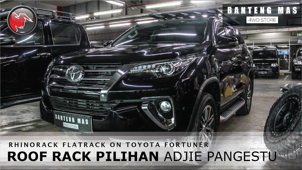 RHINORACK FLATRACK ON TOYOTA FORTUNER ROOF RACK PILIHAN ADJIE PANGESTU