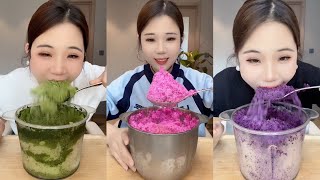 ASMR EATING POWDER İCE MOCHA CRUNCHY ICE EATING SATİSFYİNG 