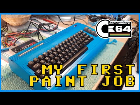 Blue Commodore 64 | My first spray-painted C64 | Breadbin Case