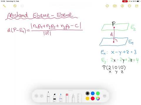 Abstand Ebene-Ebene mit Vektoren berechnen￼