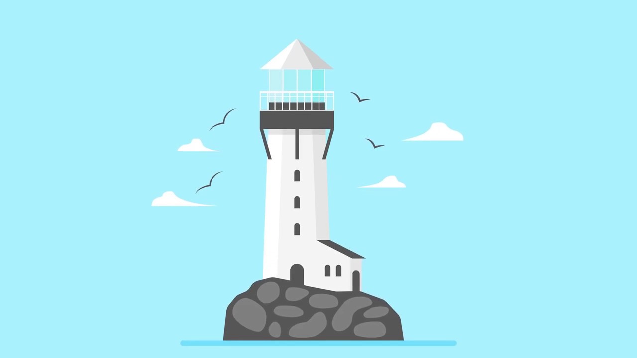 Vector Tutorial | Flat Design Lighthouse