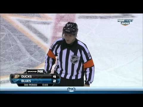 Patrik Berglund wrist shot goal 4-2 Anaheim Ducks vs St. Louis Blues 12/7/13 NHL Hockey.