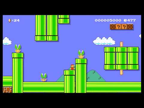 Piranha Plant Pipelines by Mike B - SUPER MARIO MAKER - NO COMMENTARY 1bf