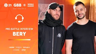 i expected MB14 from both（00:09:48 - 00:10:55） - Bery 🇫🇷 I GRAND BEATBOX BATTLE 2021: WORLD LEAGUE I Pre-Battle Interview