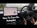 How to Turn On Autopilot In A Tesla #shorts #tesla #teslaautopilot #teslamodel3