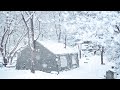 16 C SNOW And STORM Camping In AIR TENT That Is More Cosy And Relaxing Than Home