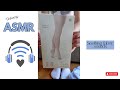 ASMR Unboxing White Polka Dot Nylons Tapping Scratching Fabric Sounds