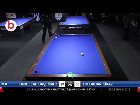 EMRULLAH BAŞEĞMEZ & TOLGAHAN KİRAZ Bilardo Maçı - 2019 TÜRKİYE ŞAMPİYONASI 3.ETAP-ELEME