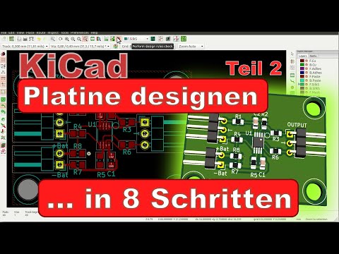 KiCad Design Tutorial (Part 2): Create a PCB in 8 Steps (German)