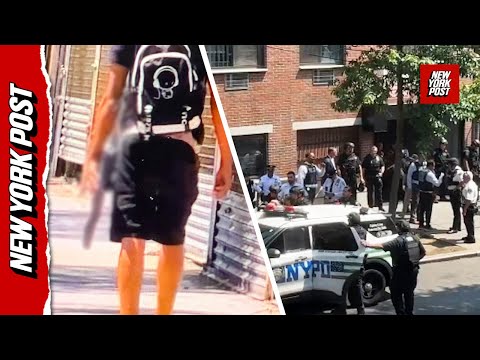 Police SWARM Bronx street where man was seen walking with gun