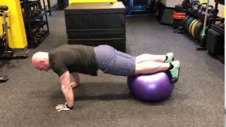 Swiss Ball Pike to Plank L Hold