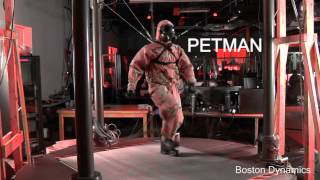 Petman Robot walking to Bee Gees Stayin&#39; Alive
