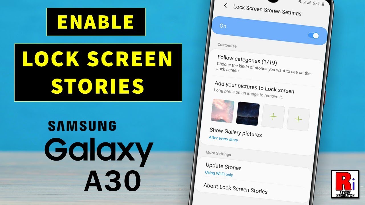 How to Enable Lock Screen Stories on Samsung Galaxy A30