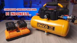 Tes & review kompresor tenaga baterai pertama di Indonesia! - INGCO CACLI2003 CORDLESS AIR COMPRESOR