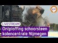LIVE: Ontploffing schoorsteen kolencentrale Nijmegen  | Omroep Gelderland