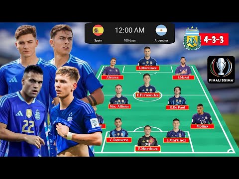 Argentina Vs Spain Finalissima Match Date Confirmed Lionel Scaloni ~ Argentina Squad 2026-27 Season