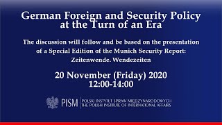 German Foreign and Security Policy at the Turn of an Era
