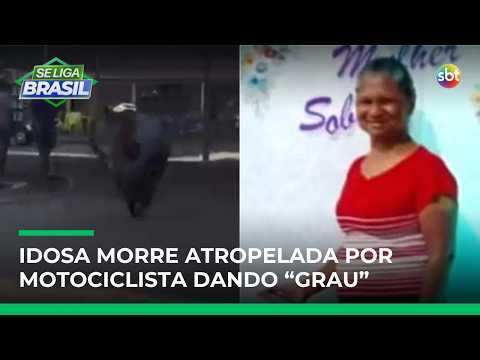 Idosa morre após ser atropelada por motociclista fazendo “grau” no Tocantins | #SeLigaBrasil
