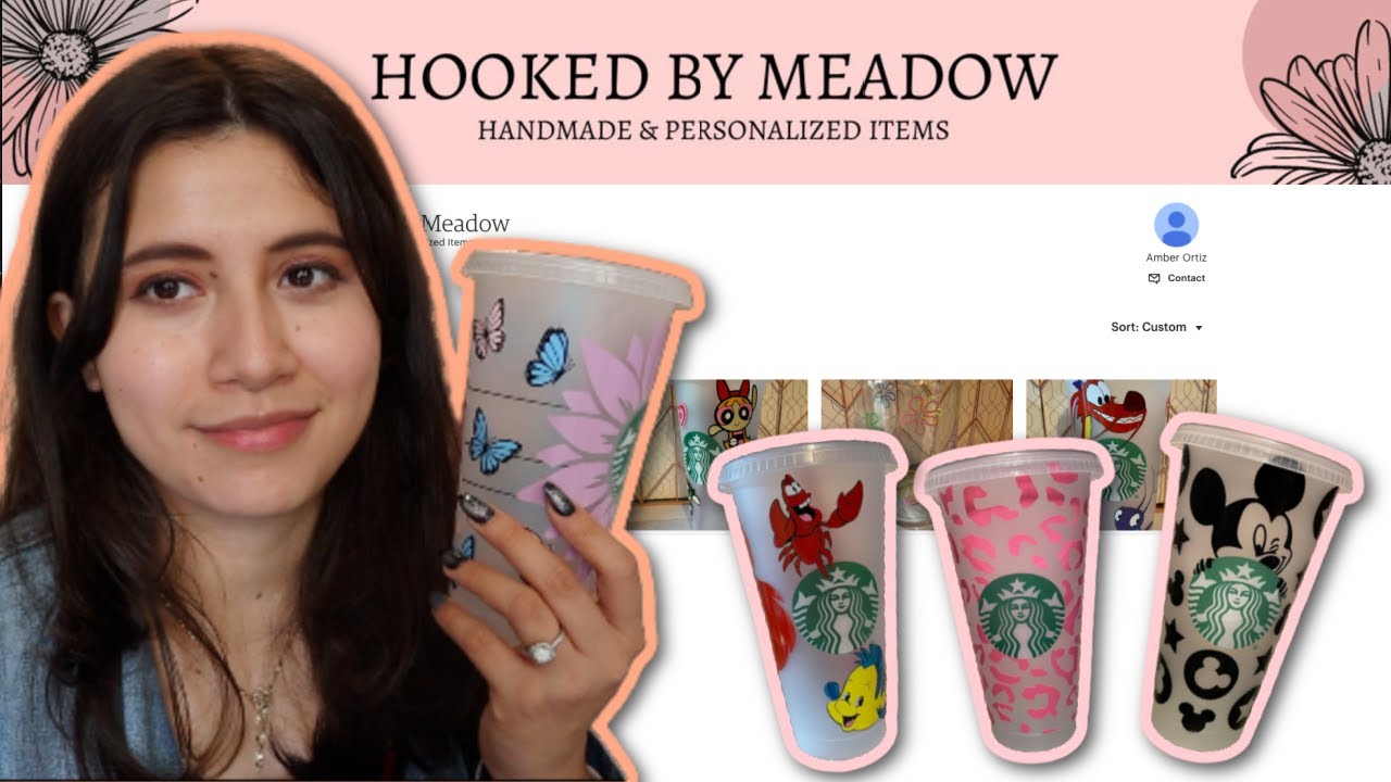 Cute Personalized starbucks Cold Cup from etsy! ft HookedByMeadow