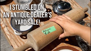 Yard Sailing in my Neighborhood (an antique dealer's collection)! Old Baskets & Art + Yard Sale Haul