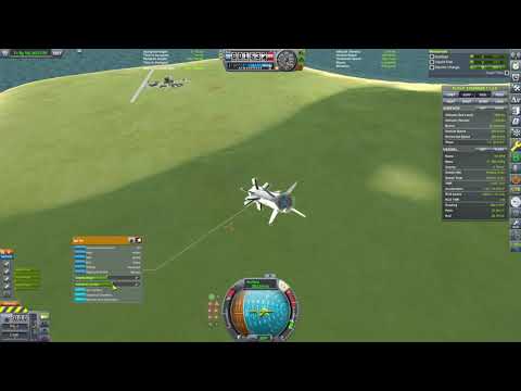 KSP - Pinpoint landing of a reusable rocket SSTO prototype