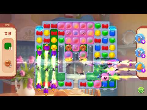 Homescapes level 524 - 18 Moves - No Boosters