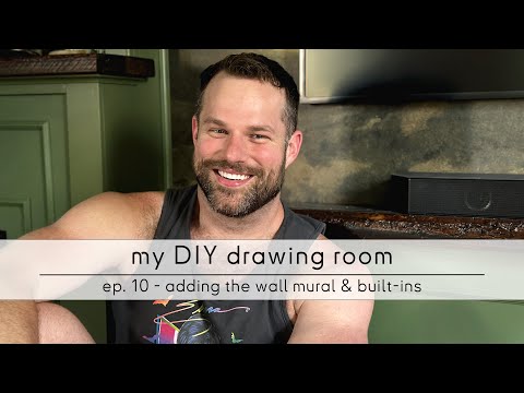 from the middle out; a mural feature wall + 132-year-old reclaimed built-ins