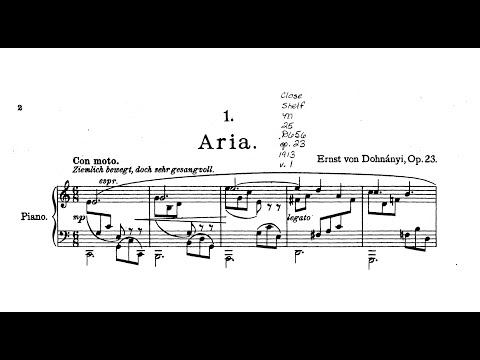 Ernst von Dohnányi: Aria, Op.23/1