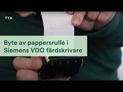 Siemens VDO färdskrivare - Byte av rulle