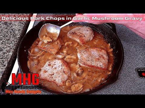 Delicious Pork Chops in Garlic Mushroom Gravy