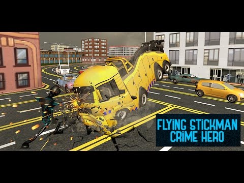 Flying Stickman Crime Hero Video