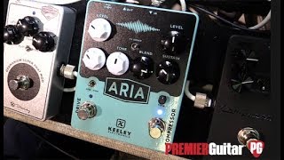 Video thumbnail for NAMM '18 - Keeley Aria Compressor/Overdrive and Duet Delay/Reverb + Drive Demos by Premier Guitar